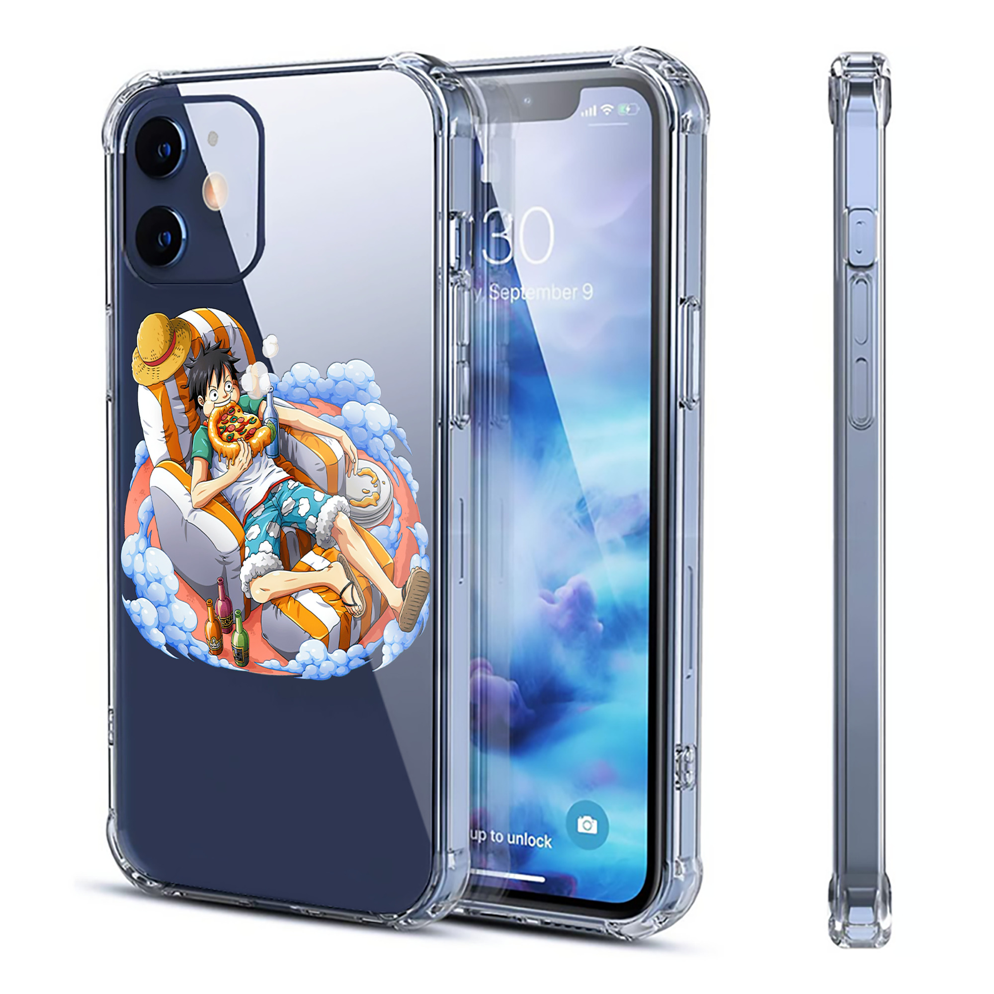 （画像用） ワンピース モンキー・D・ルフィ ONE PIECE Monkey D. Luffy 【iPhone 12シリーズ対応】透明スマホケース（クリアソフトケース）